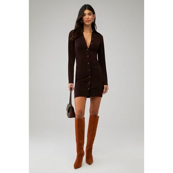 Peppermayo Dresses & Skirts - Peppermayo Ring My Bell Mini Dress in Chocolate Brown Size‎ 8